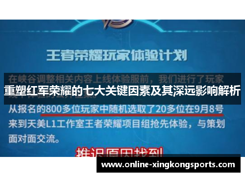 重塑红军荣耀的七大关键因素及其深远影响解析